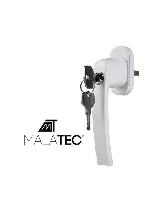 Malatec Window Handles White 13mm (Hole Centers 20mm)