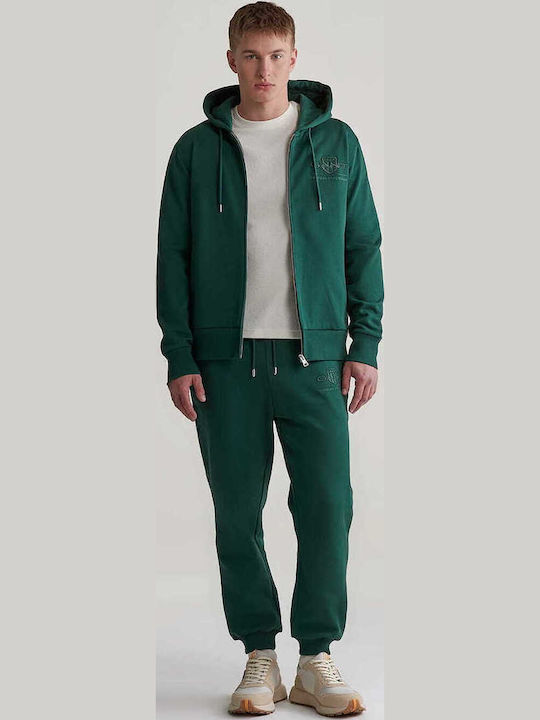 Archive Shield Sweatshirt with Hood Green
