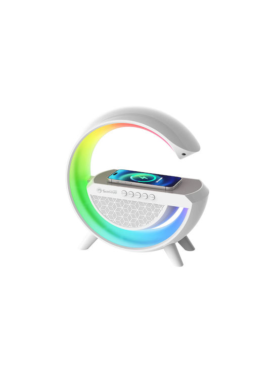 Marvo Tabletop Digital Clock with Wireless Charging White SG-302