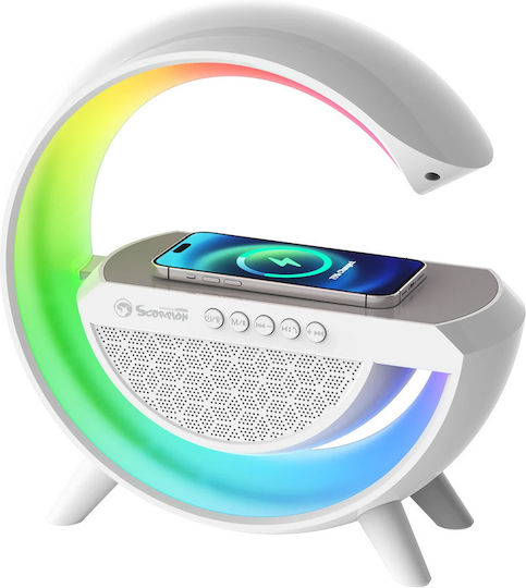 Marvo Tischuhr Digital mit Kabellosem Aufladen Weiß SG-302