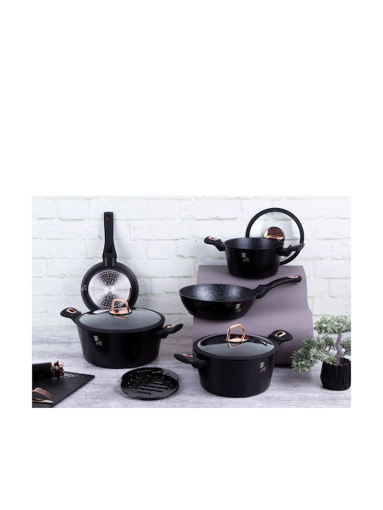 Berlinger Haus Black Rose Collection Σετ Κατσαρόλες από Αλουμίνιο με Αντικολλητική Επίστρωση 10τμχ