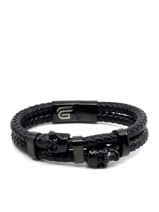 Legend Accessories Ανδρικό Βραχιόλι από Δέρμα 21cm