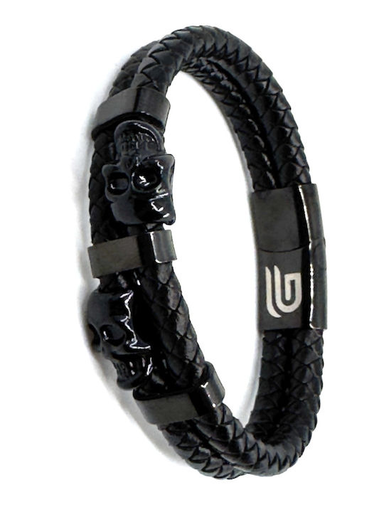 Legend Accessories Ανδρικό Βραχιόλι από Δέρμα 21cm