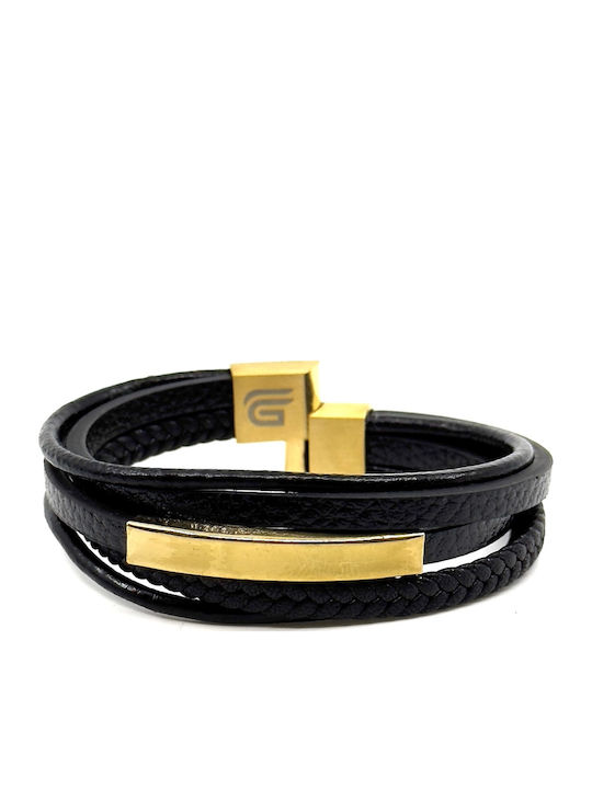 Legend Accessories Ανδρικό Βραχιόλι από Δέρμα 21cm