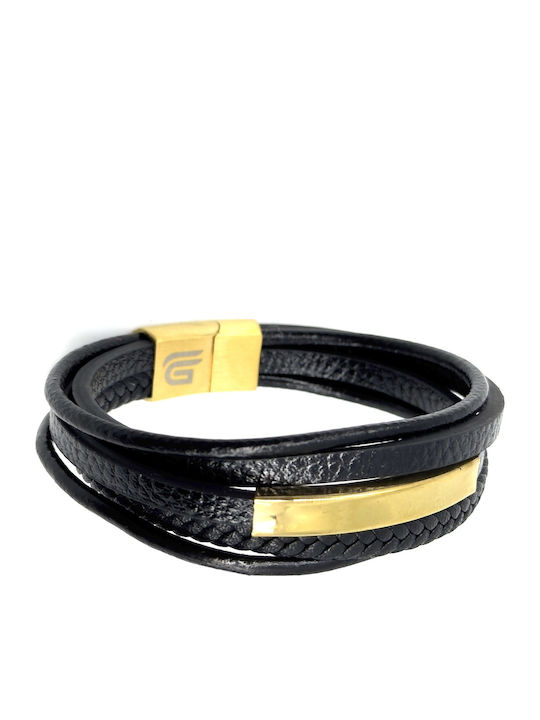 Legend Accessories Ανδρικό Βραχιόλι από Δέρμα 21cm