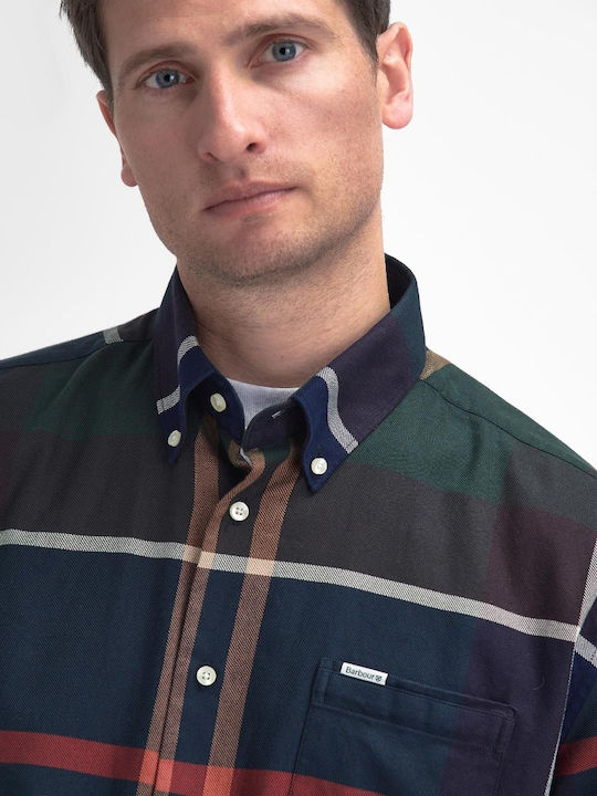 Bearpark Long-sleeved Cotton Shirt Checked Dark Blue