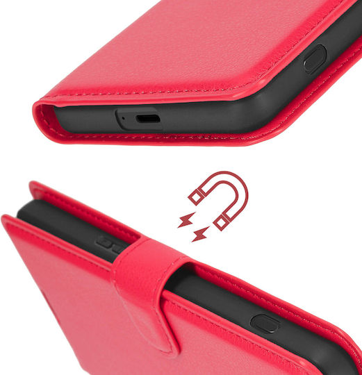 Avizar Hülle Sony Xperia 1 VI Wallet Klappfunktion Ständer Rot