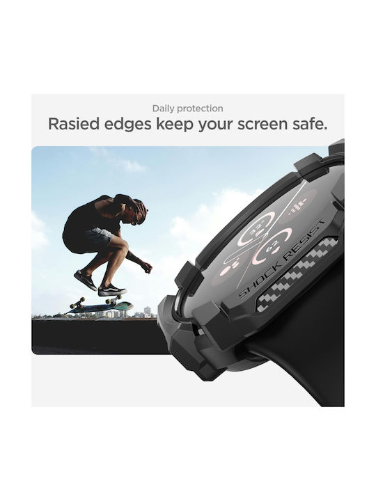 Spigen Rugged Armor Θήκη Σιλικόνης σε Μαύρο χρώμα για Google Pixel Watch 3 (41mm) / 2 / 1