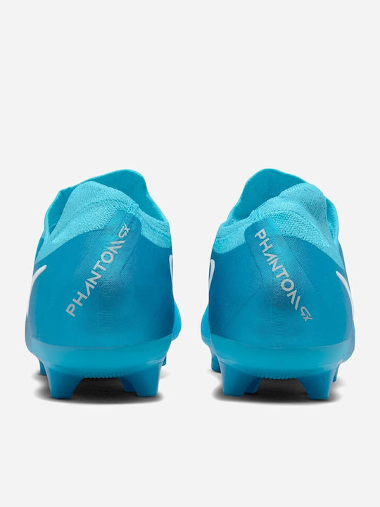 Nike Phantom GX 2 Pro Football Shoes with Cleats Blue Fury / White