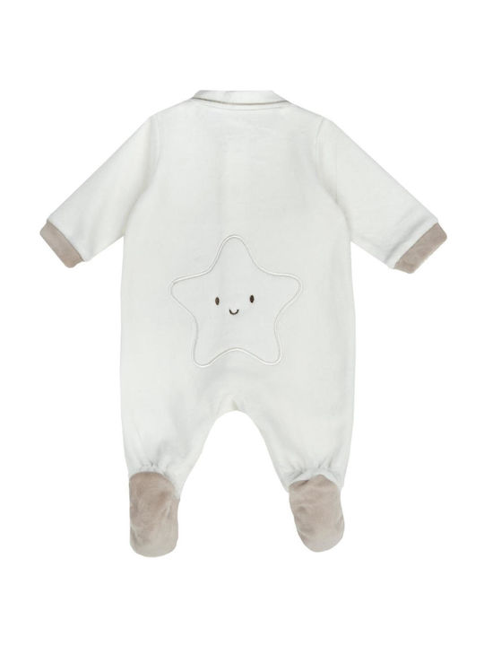 Chicco Baby Strampler Samt Ecru