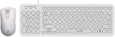 Alcatroz Jellybean U2000 Tastatur & Maus Set Englisch US Weiß