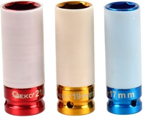 Satz 3 Schlagschrauber Legierungen 17x19x21mm Geko G10510