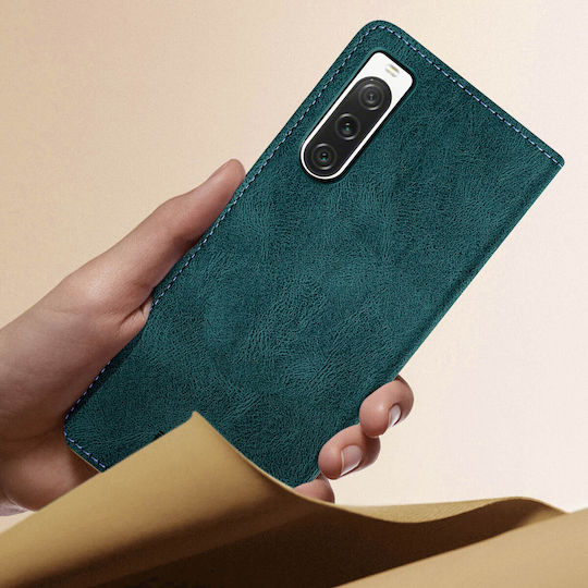Калъф Sony Xperia 10 V 10 Vi Портфейл Видео Стойка Тъмнозелен