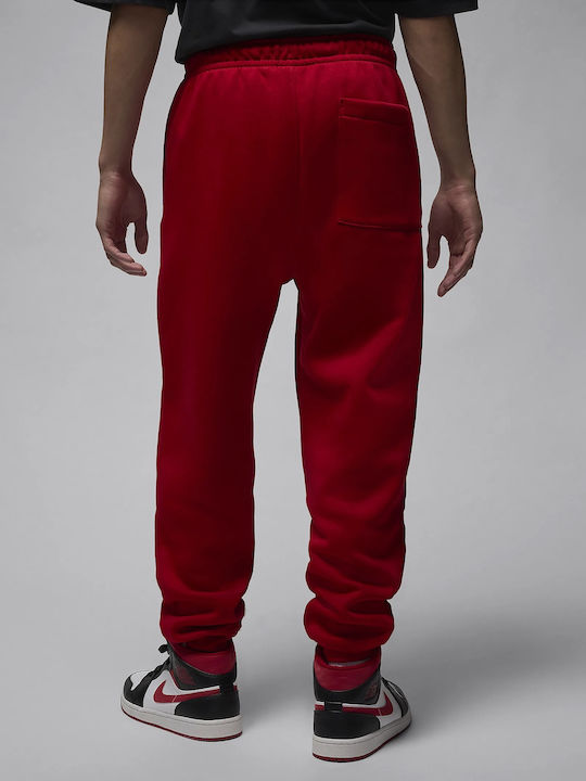 Jordan Men's Fleece Sweatpants with Rubber red