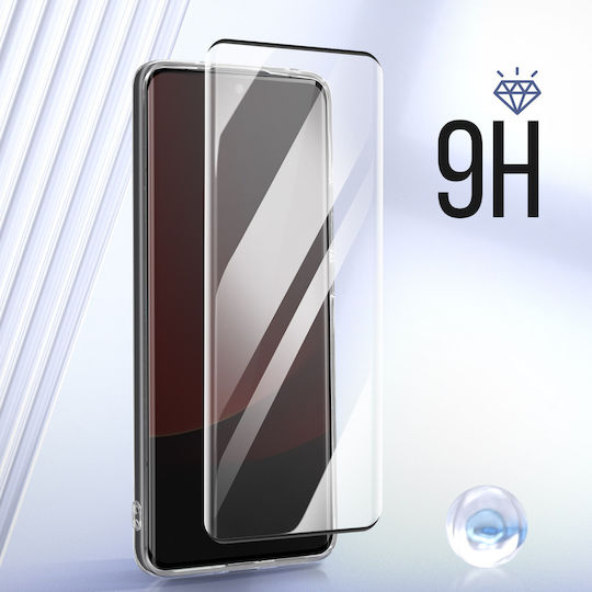 Carcasă Avizar Xiaomi 13 Ultra Gel din Silicon Sticlă Templată 9H Negru