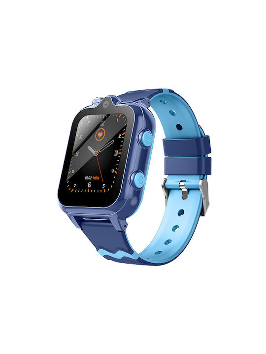 Nubi Smartwatch pentru copii cu GPS și curea din cauciuc/plastic Albastru