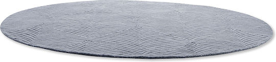 Wedgwood Folia 38904 Χειροποίητο Χαλί Στρογγυλό Μάλλινο Γκρι Φ150cm