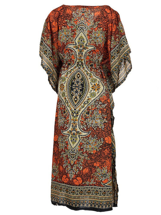 FantazyStores Damen Maxi Kaftan Strand Multicolor