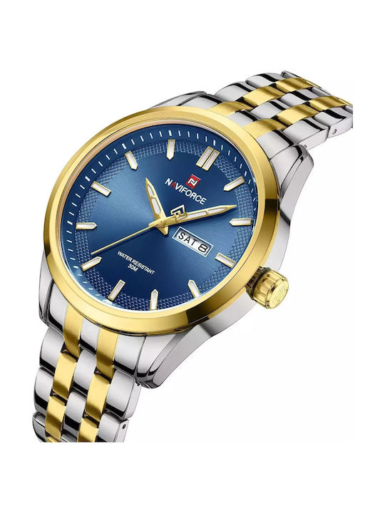 Naviforce Naviforce Men's Watch Battery with Gold Metal Bracelet