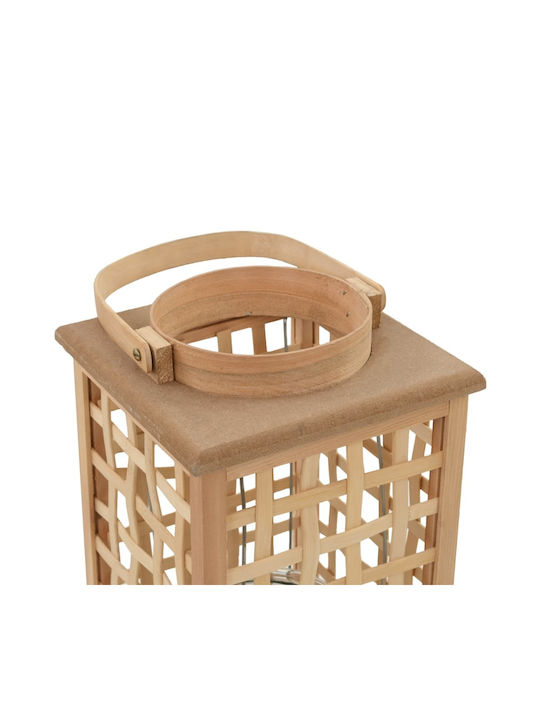 vidaXL Φαναράκι Bamboo Επιδαπέδιο Μπεζ 19.5x19.5x84εκ.