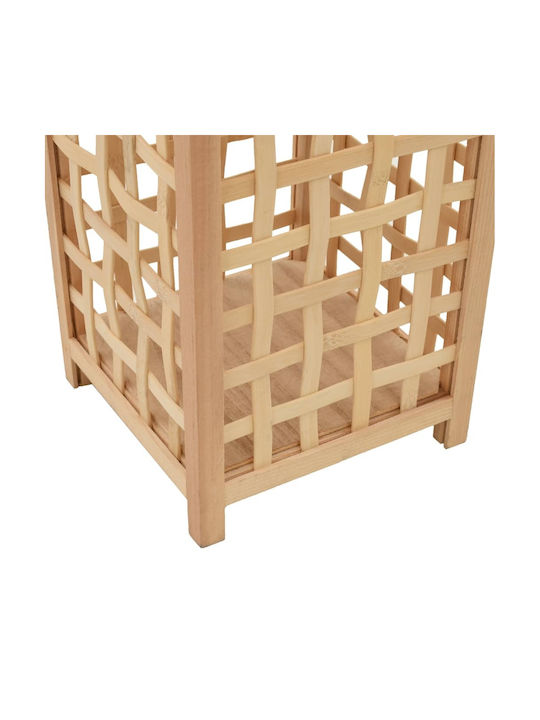 vidaXL Φαναράκι Bamboo Επιδαπέδιο Μπεζ 19.5x19.5x84εκ.