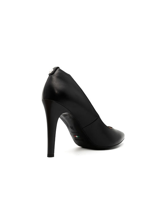 Leather Black Heels