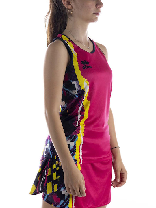 Errea Women's Athletic Blouse Sleeveless Fuchsia