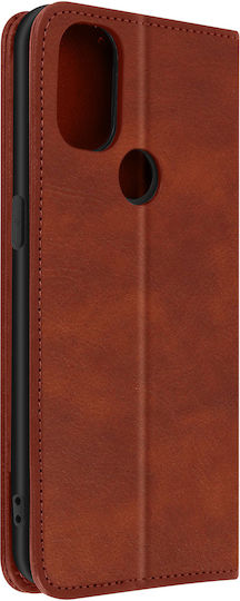 Flip Wallet Hülle Schlanke Abdeckung Oneplus Nord N10 5G Silikonhülle – Braun