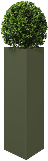 vidaXL Set 2 Metallische Blumenkästen Grün 30cm