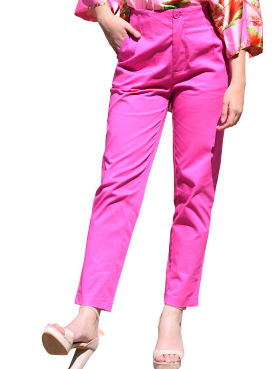 Women's trousers of exceptional quality, pink color (TRU108)