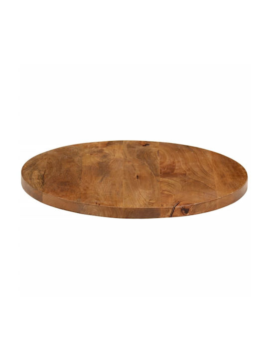 vidaXL Round Table Surface made of Solid Wood Mango 40x40x2.5cm 370070 1pcs