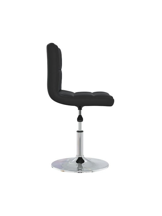 Stool Bar with Back & Adjustable Height Black 40x43x71-85.5cm