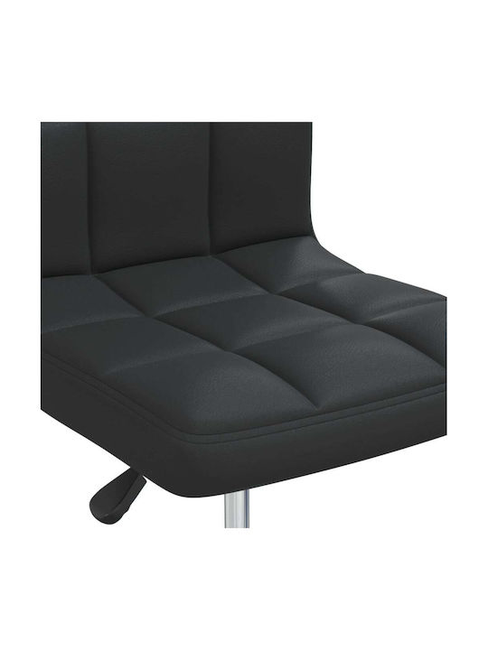 Stool Bar with Back & Adjustable Height Black 40x43x71-85.5cm