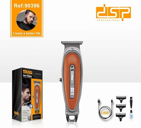 DSP 90396 Professional Rechargeable Hair Clipper Silver / Brown 612326