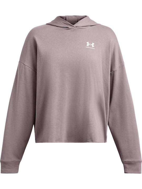 Ua Rival Terry Long Women's Sweatshirt Hooded Gray
