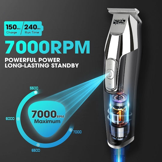 DSP 90286 Professional Rechargeable Hair Clipper Silver 562588