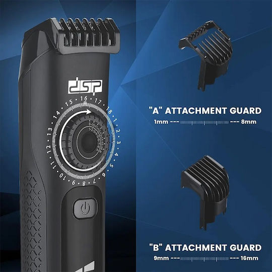 DSP 90469 Επαναφορτιζόμενη Κουρευτική Μηχανή Μαύρη 612913