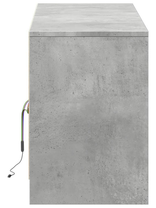 TV-Ständer mit LED-Beleuchtung Grau M139.5xT34xH50cm