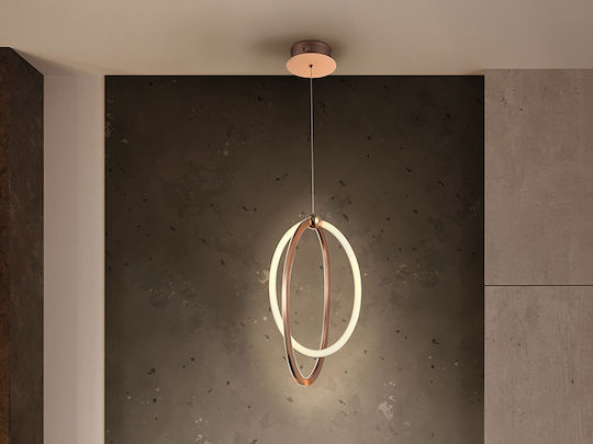 Ocellis Adjustable Pendant Light Rose Gold 21x12cm