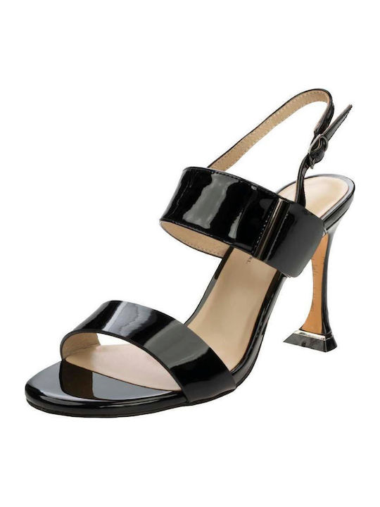 AM-SR929-0111 Leder Sandalen Anatomisch Schwarz
