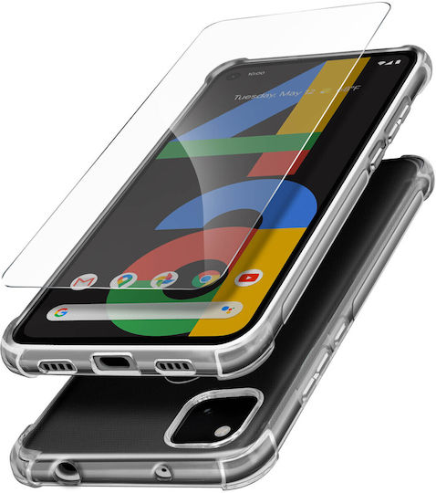 Protective Pack Google Pixel 4a Flexible Cover + 9h Tempered Glass Film