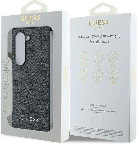 Guess Задна корица Пластмаса / Силикон Магнитен Черен (Samsung Z Fold6)