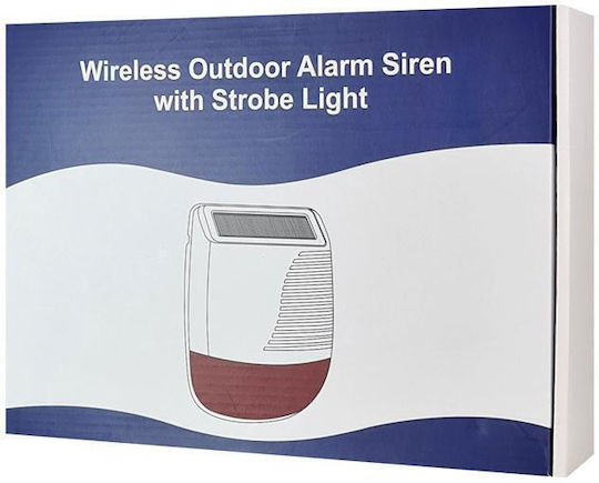 Powertech Wireless RF Alarm Siren Battery Outdoor 120dB with Red Light 19x26.5cm