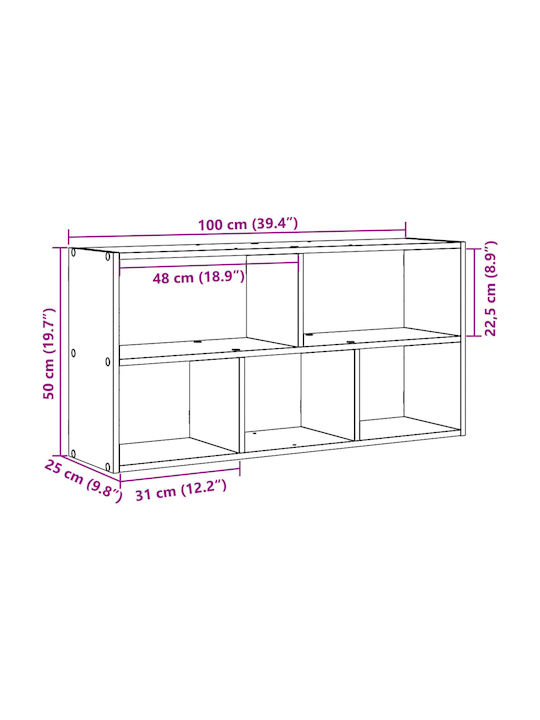 Raft Alb 100x25x50 cm