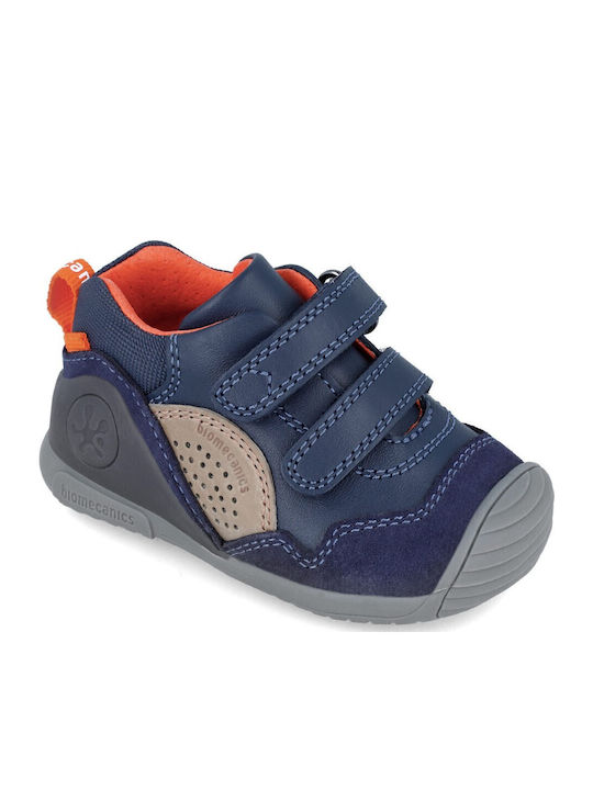 Παιδικά Sneakers High Ανατομικά με Σκρατς Μπλε
