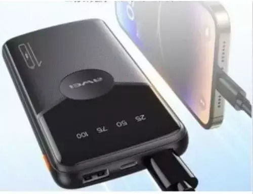 Awei P32K Power Bank 10000mAh with 2 USB-A Ports and USB-C Port Black