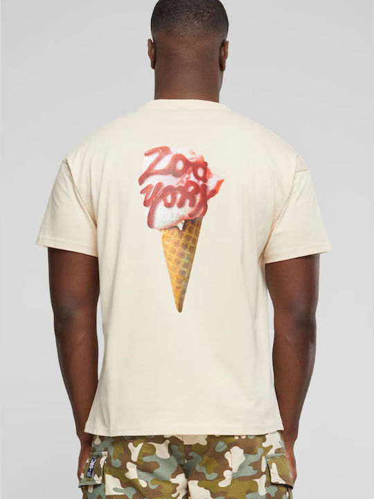 Zoo York T-shirt Bărbătesc cu Mânecă Scurtă Bej