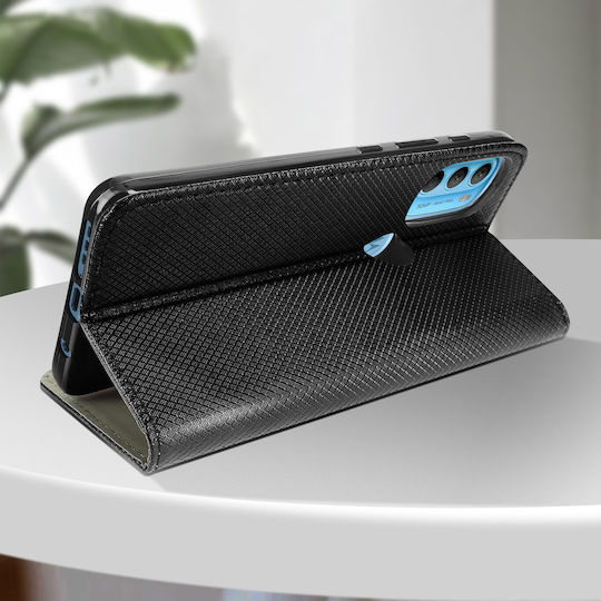 Folio Case for Motorola Moto G71 5G Magnetic Cover Card Holder Stand Black