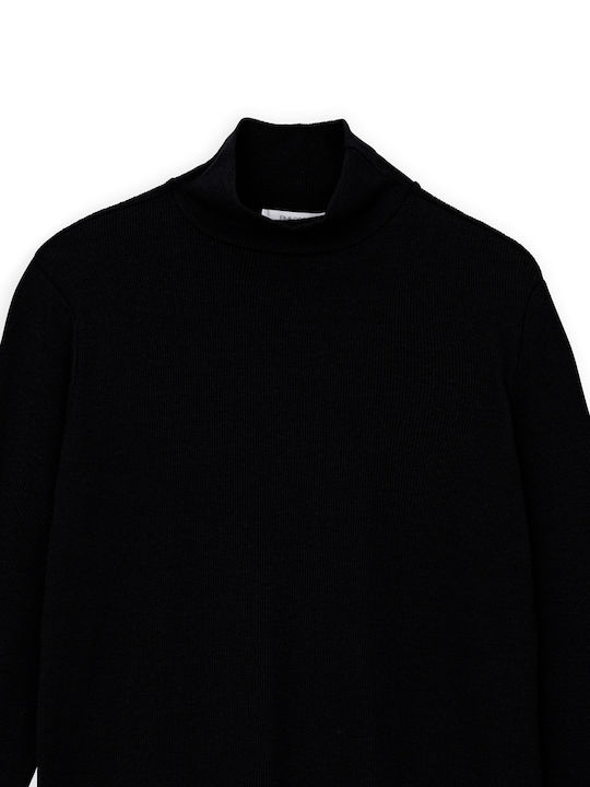 Philosophy Wear Women's Blouse Long Sleeve Turtleneck Black