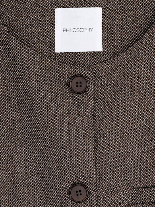 Philosophy Wear Γυναικεία Μπλούζα Αμάνικη Brown